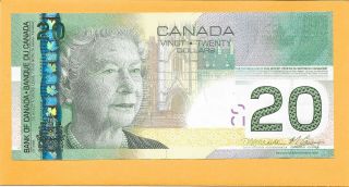 2004 Canadian 20 Dollar Bill Auy9005200 Crisp (unc)