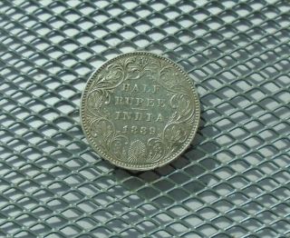 British India Half Rupee 1889 Silver