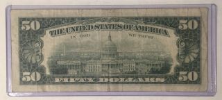 Federal Reserve Series 1974 FIFTY DOLLAR Bill Old Currency Small Head $50 2