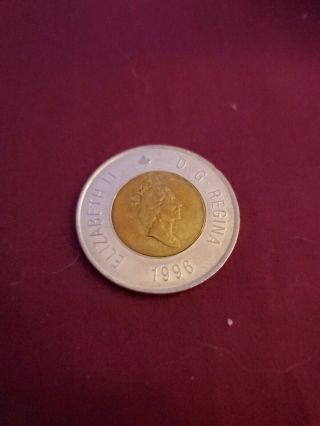 1996 Canadian $2 Dollar Toonie Coin (ungraded)