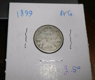 1899 Canada/canadian 10 Cents Queen Victoria Coin