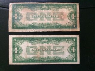1928 $1 United States Note And 1934 $1 Silver Certificate Funny Back Notes 2
