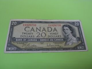 1954 - Canadian $20 Bill - Twenty Dollar Note - Bw1928759