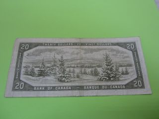 1954 - Canadian $20 bill - twenty dollar note - BW1928759 2