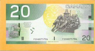 2004 CANADIAN 20 DOLLAR BILL FID6075704 CRISP (UNC) 2