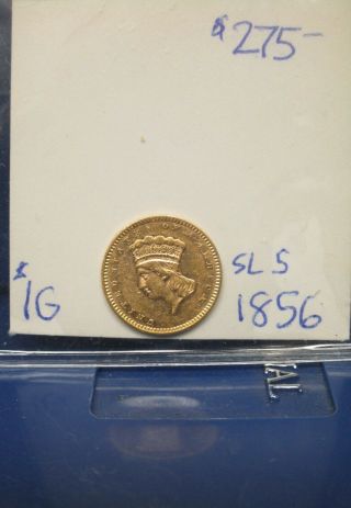 1856 $1 Ty3 Princess Head Gold Dollar Type 3 Ch Au No Problems