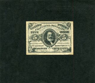 U.  S: Fractional Currency - (3256) - 1863 - 5 Cents - Unc - $60.  00.