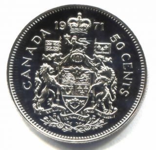 1971 Canadian Proof - Like Coat Of Arms Half Dollar Coin - Canada - 50 Cents