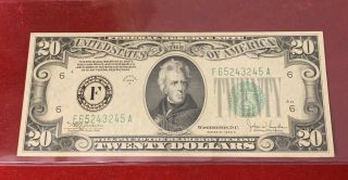 1934 C Twenty 20 Dollar Bill Federal Reserve Note