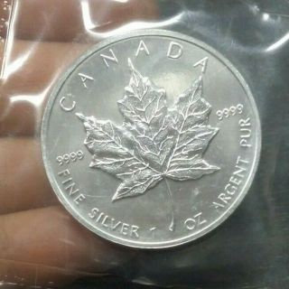 Canada Elizabeth Ii 5 Dollars 1997 Fine Pure Silver 1 Oz Seald Rcm Mrc Km 187