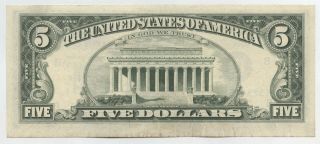 1974 $5 Federal Reserve Error Note - Ink Smear Currency St.  Louis Missouri BC421 2