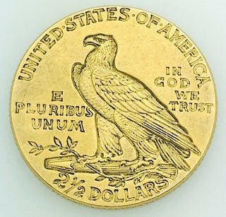 1914 Indian Head Quarter Eagle $2.  5 Gold 4.  2g Coin 26 2