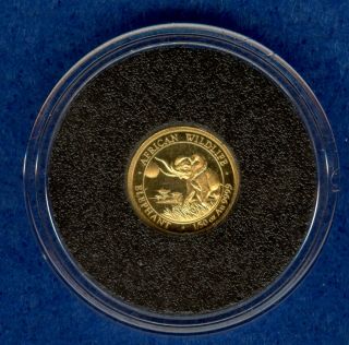 2016 1/50 Oz.  9999 Fine Gold Somali Elephant Coin In Capsule