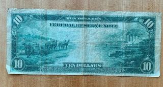 U.  S.  1914 $10 DOLLAR BILL LARGE NOTE 4