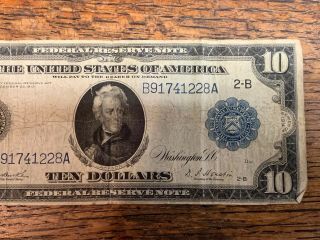 U.  S.  1914 $10 DOLLAR BILL LARGE NOTE 5