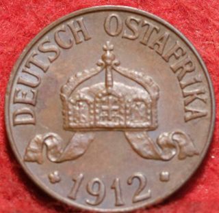 1912 - J German East Africa 1 Heller Foreign Coin