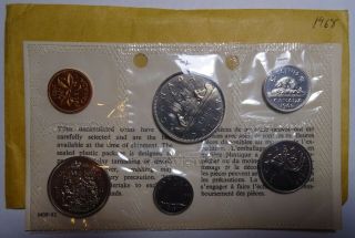 1968 Proof Like Uncirculated Canadian Coin Set,  6 Canada Pl Coins