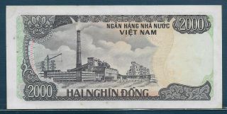 Vietnam 2000 Dong,  1987,  P 103,  XF yellow 2