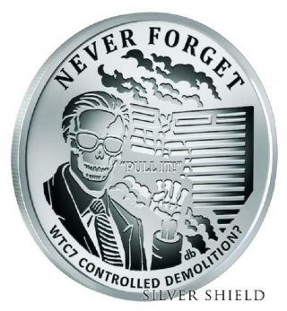 2017 Silver Shield Wtc 7 - 1 Oz Rev Proof - 10 In " Never Forget " Series - Ssg