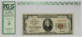 1929 T1 $20 National Banknote Currency Atlanta Georgia Pcgs - C F15 Vf? (908a)