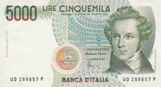 1985 Italy 5,  000 Lire Note,  Pick 111c