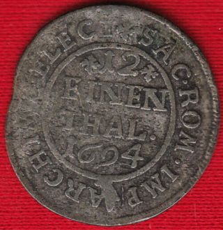 German States Saxony 1694 Eph 1/12 Thaler F