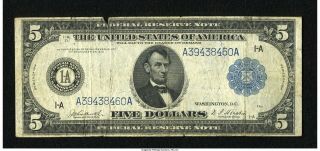 Fr.  846 $5 1914 Federal Reserve Note Fine