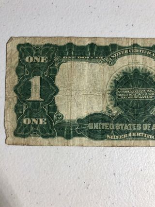1899 $1.  00 Black Eagle Silver Certificate 1 Dollar Bill US Note American Money 6