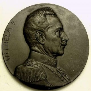 Germany,  Large Zinc World War I Medal 1914,  Kaiser Wilhelm I,  " We Will Fight.  "