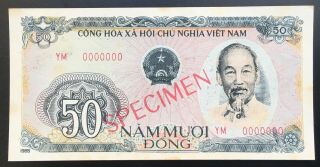 Viet Nam 50 Dong Specimen Ym 0000000 1985 P.  97