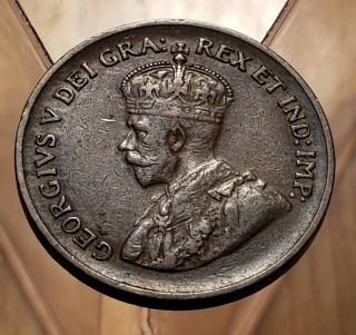 Canada 1 Cent 1933 George V Canadian Penny Copper Coin Small Cent