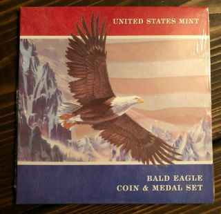 2008 Bald Eagle Us Silver Coin And Medal Set