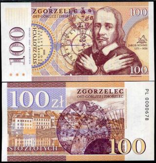 Poland 100 Zlotych 2018 Private Issued Zgorzelec Jakob Bohme