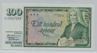 [$] Iceland,  Nd,  100 Kroner,  Gem Unc