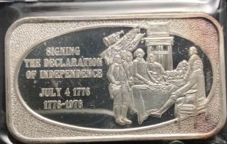 Us Silver Corp July 4th 1976 1 Oz Silver Art Bar Ussc - 263 Mintage Of 150 (2010)