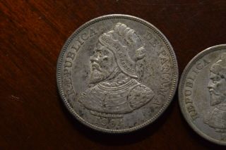 1904 Panama 50,  25,  5 Centesimos Silver Coins 2