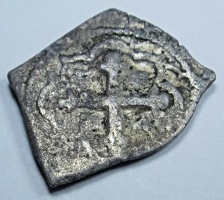 1715 - 1725 Omj Spanish Silver 1/2 Real Piece Of 8 Real Pirate Cob Treasure Coin