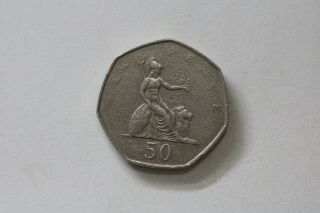 Error Coin Uk Gb 50 Pence 1969 Weak Strike A93 Rk6944