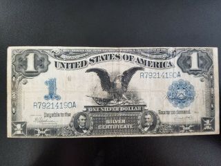 1899 $1 Black Eagle - Large Size Silver One Dollar Certificate