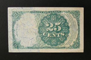 SERIES OF 1874 - FIFTH ISSUE - XF 25c TWENTY FIVE CENTS FRACTIONAL CURRENCY 2