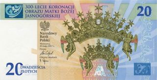 20 Zloty 300th Ann.  Of The Coronation Of The Icon Of Our Lady Of Czestochowa