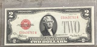 Series 1928 D $2 Two Dollar Legal Tender Note Fr - 1505 Ba14