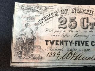 Uncirculated 1863 State of Louisiana 25 Cents Note Civil War Banknote 4