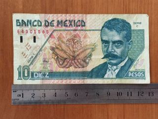 Mexico 10 Pesos 10.  12.  1992,  P 99 Zapata