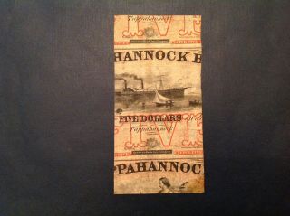- 1862 City of Richmond,  Virginia 60 Cents Confederate Note - Scarce Overprint 3