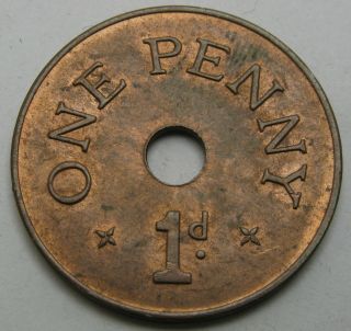 Zambia 1 Penny 1966 - Bronze - Xf - 3558