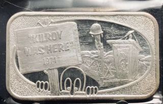 Us Silver Corp.  Kilroy Was Here 1 Oz Silver Art Bar Ussc - 117 Sn 2489 (2004)