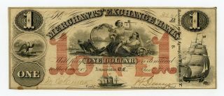 1854 $1 The Merchants 