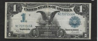 1899 $1 Black Eagle One Dollar Note Fr 236 Silver Certificate Horse Blanket Note