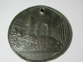 1823 Fire Vatican Medal Issued Pope Pius Ix